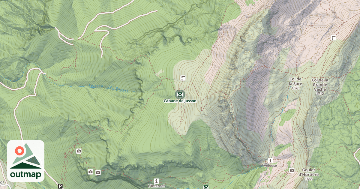 Map of Cabane de Jusson