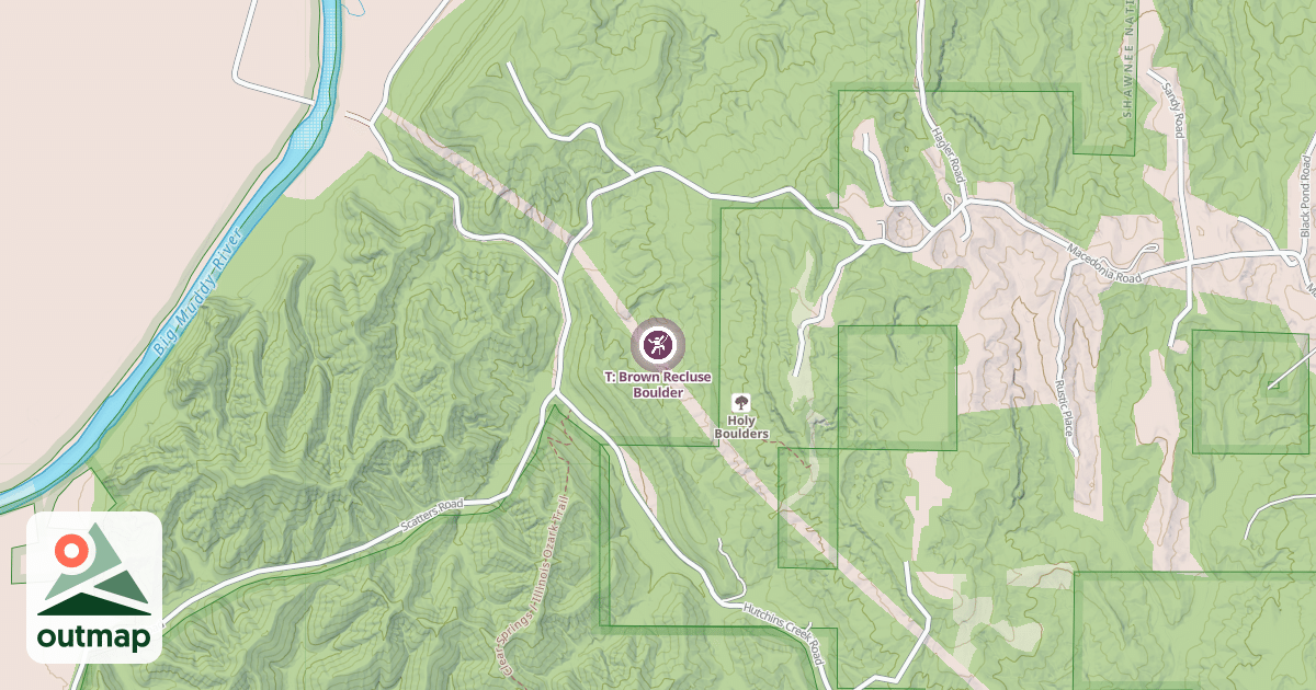 Map of T: Brown Recluse Boulder