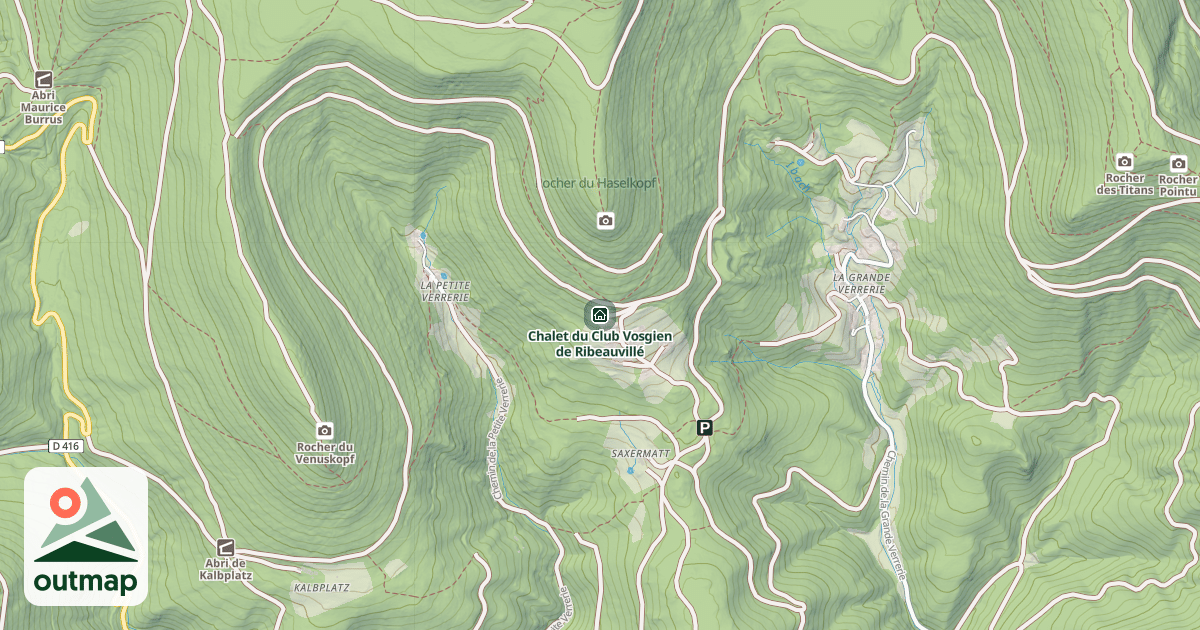 Map of Chalet du Club Vosgien de Ribeauvillé