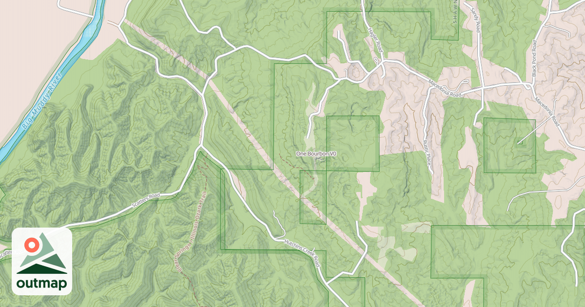 Map of One Bourbon