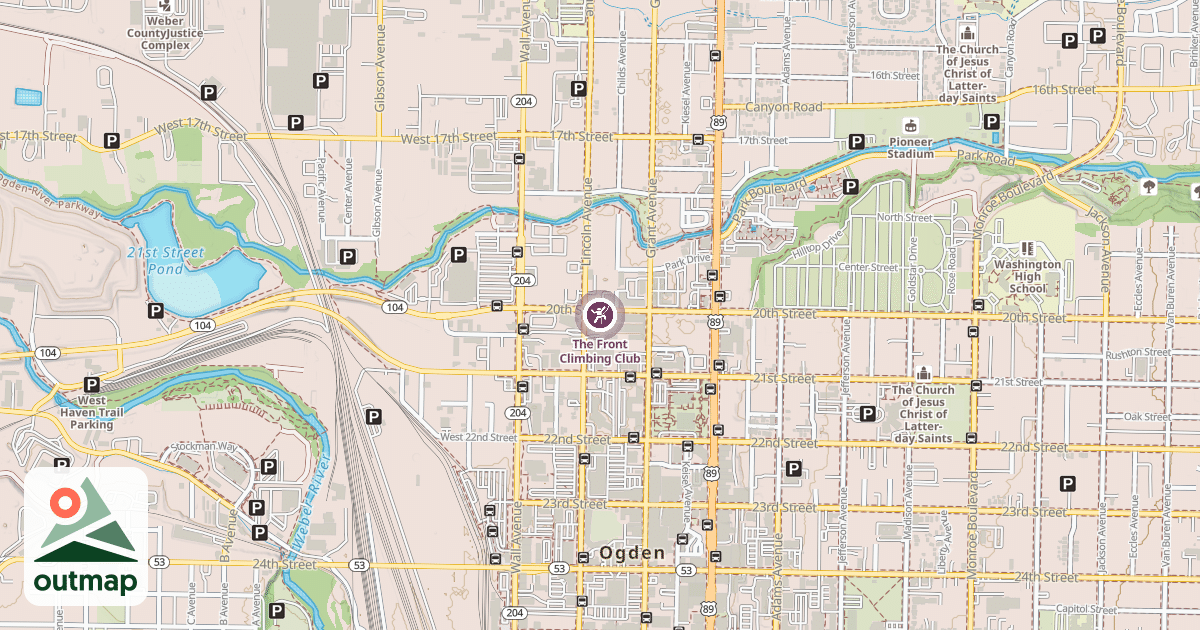 Map of The Front Climbing Club