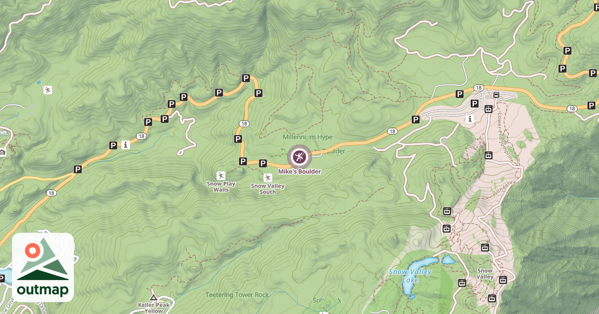 Map of Mike's Boulder