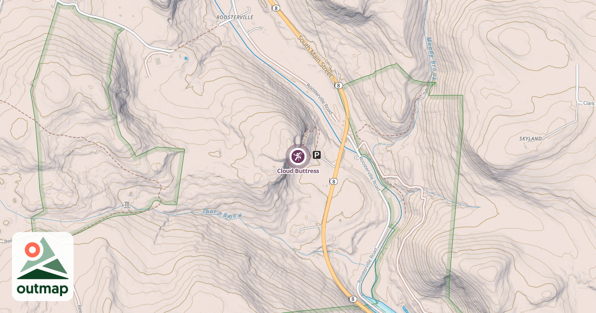 Map of Cloud Buttress