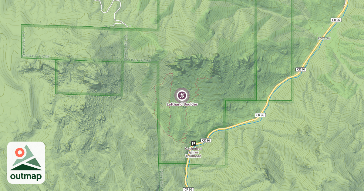 Map of Lefthand Boulder