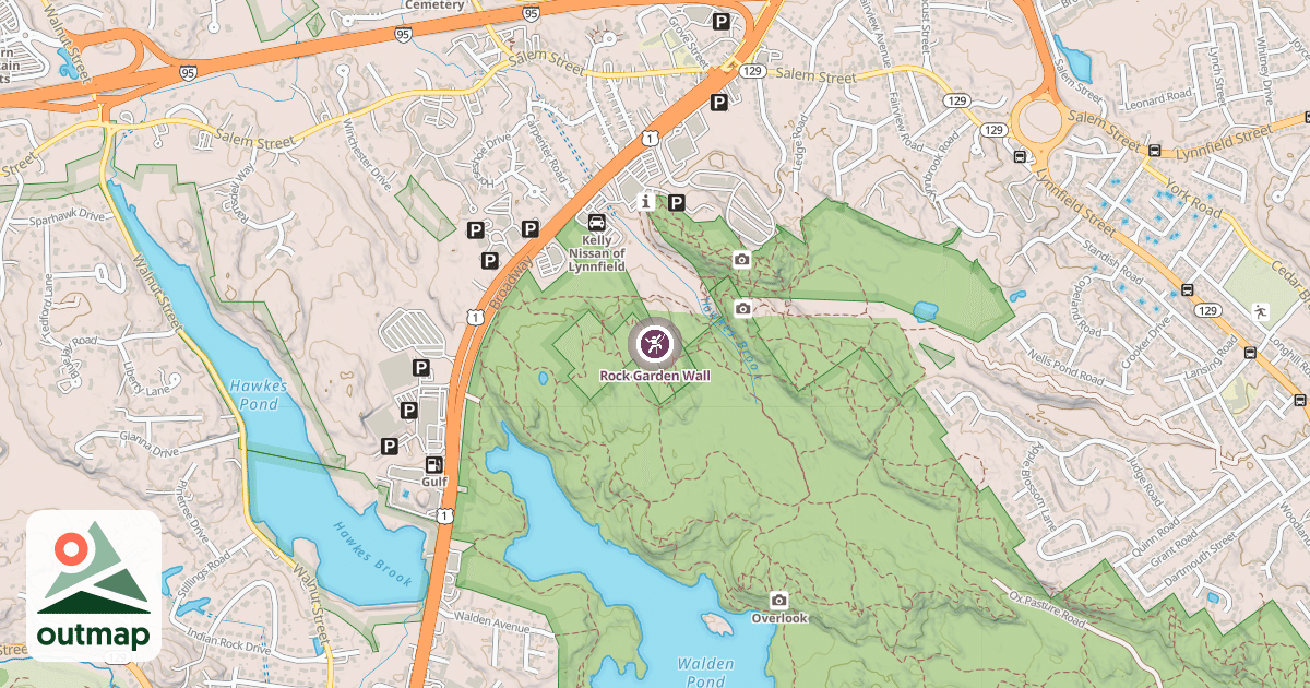 Map of Rock Garden Wall