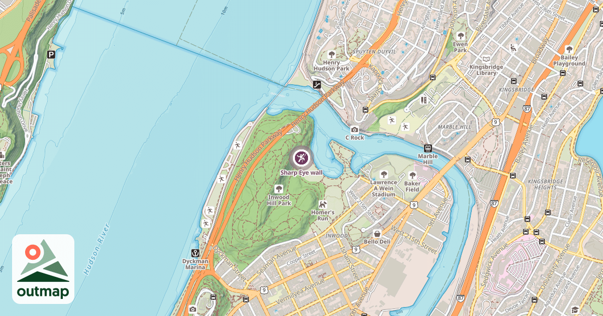 Map of Sharp Eye wall
