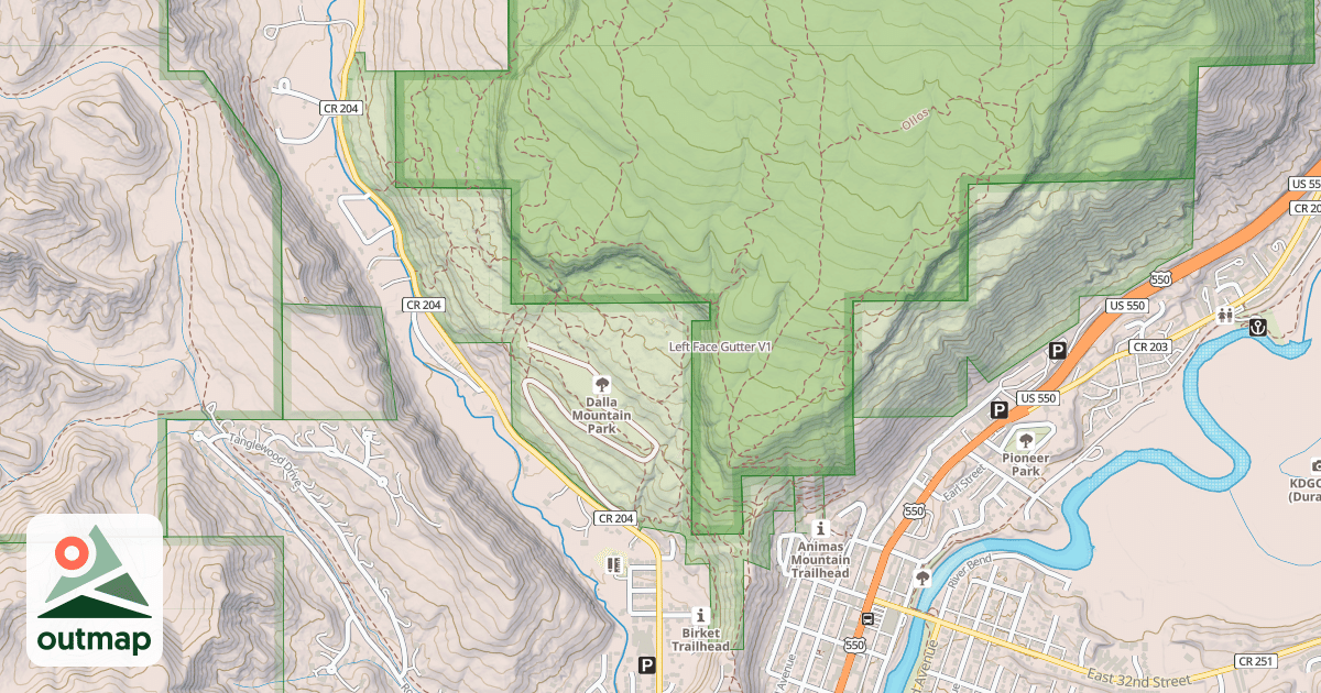 Map of Left Face Gutter