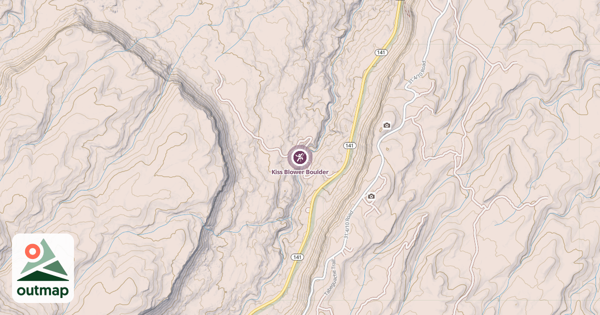 Map of Kiss Blower Boulder