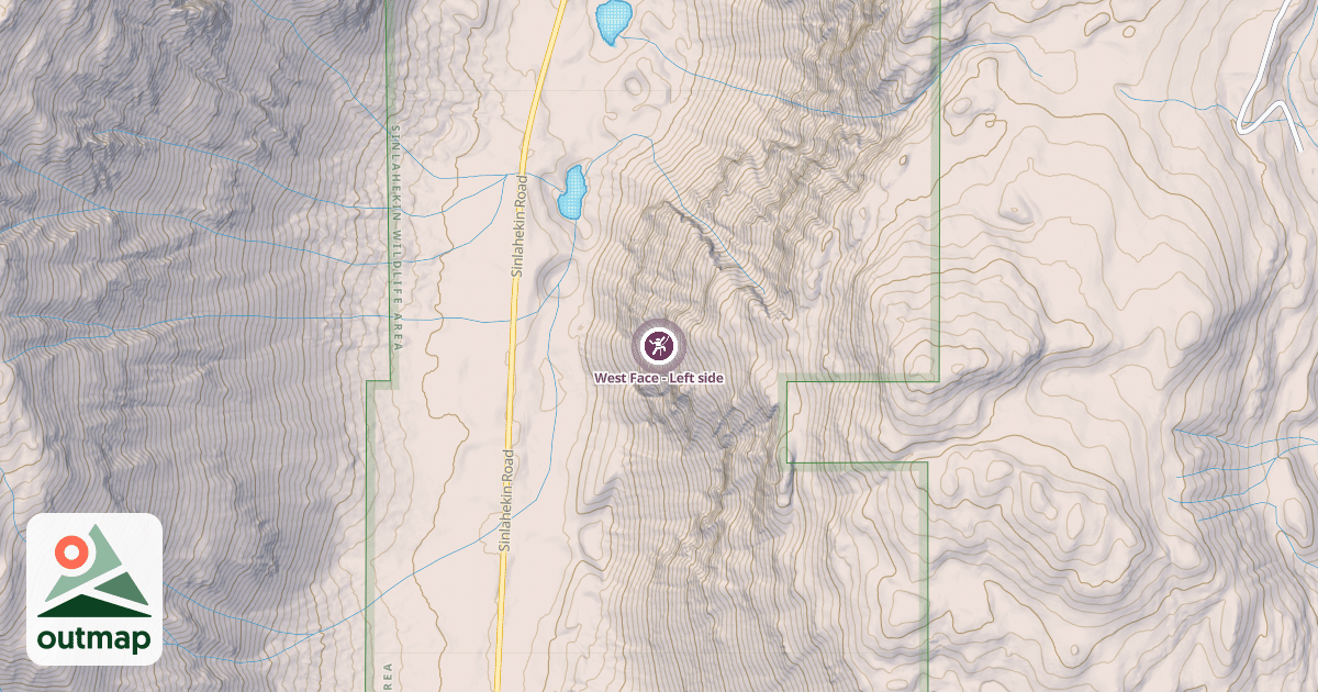 Map of West Face - Left side