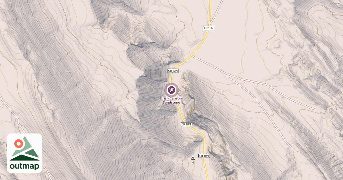 Map of Irish Canyon Sandstone