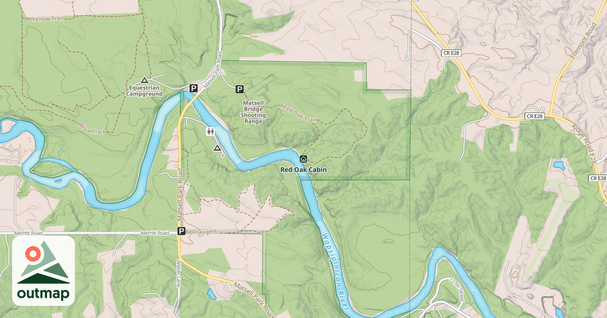 Map of Red Oak Cabin