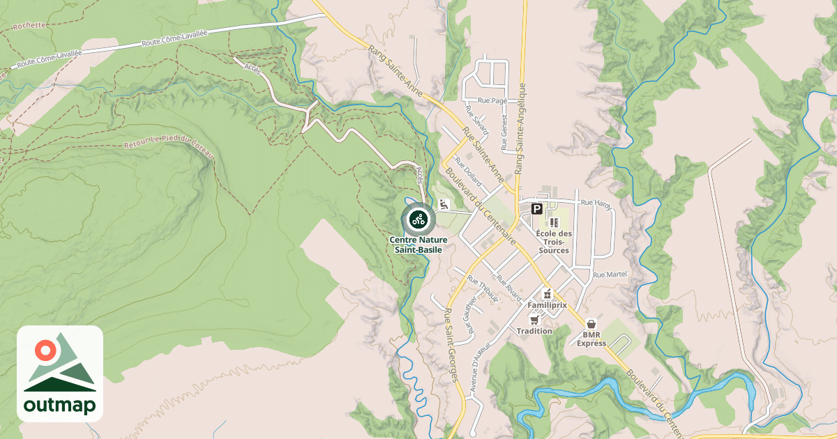 Map of Centre Nature Saint-Basile