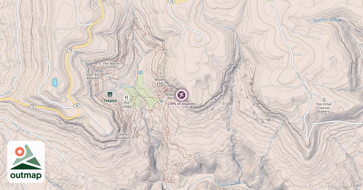 Map of Cliffs of Insanity