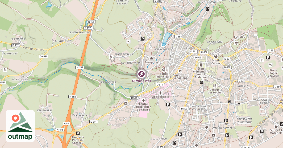 Map of Climbing Wall