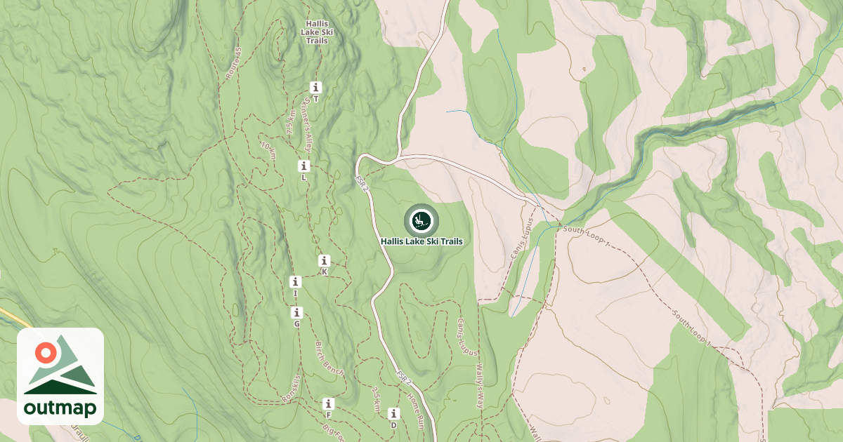 Map of Hallis Lake Ski Trails