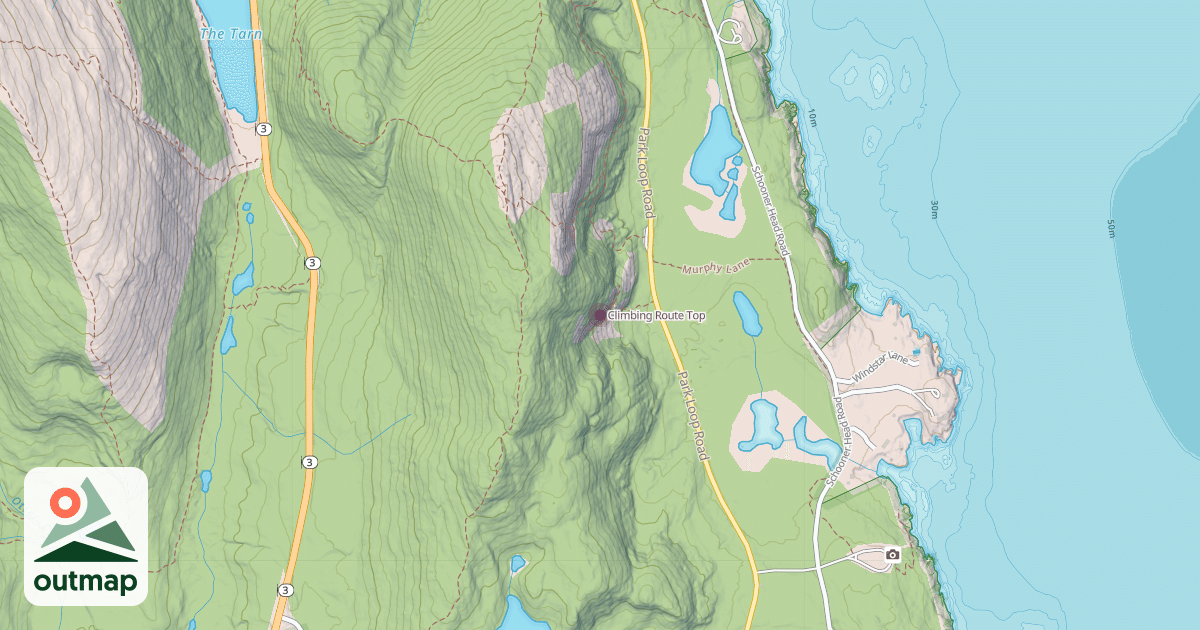 Map of Climbing Route Top