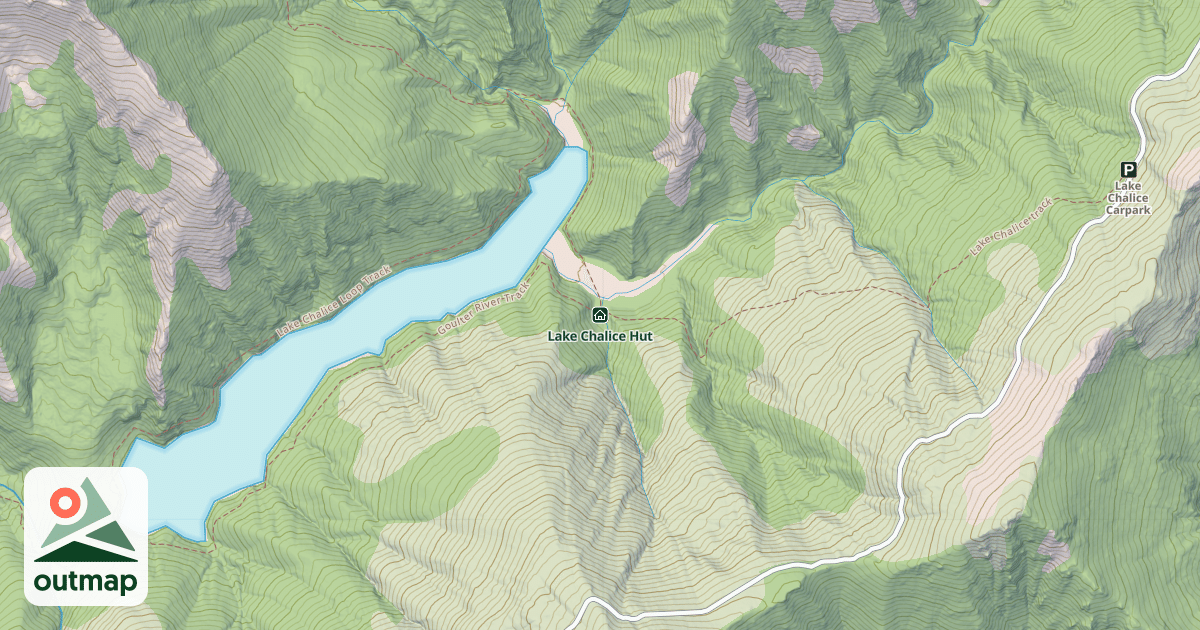 Map of Lake Chalice Hut