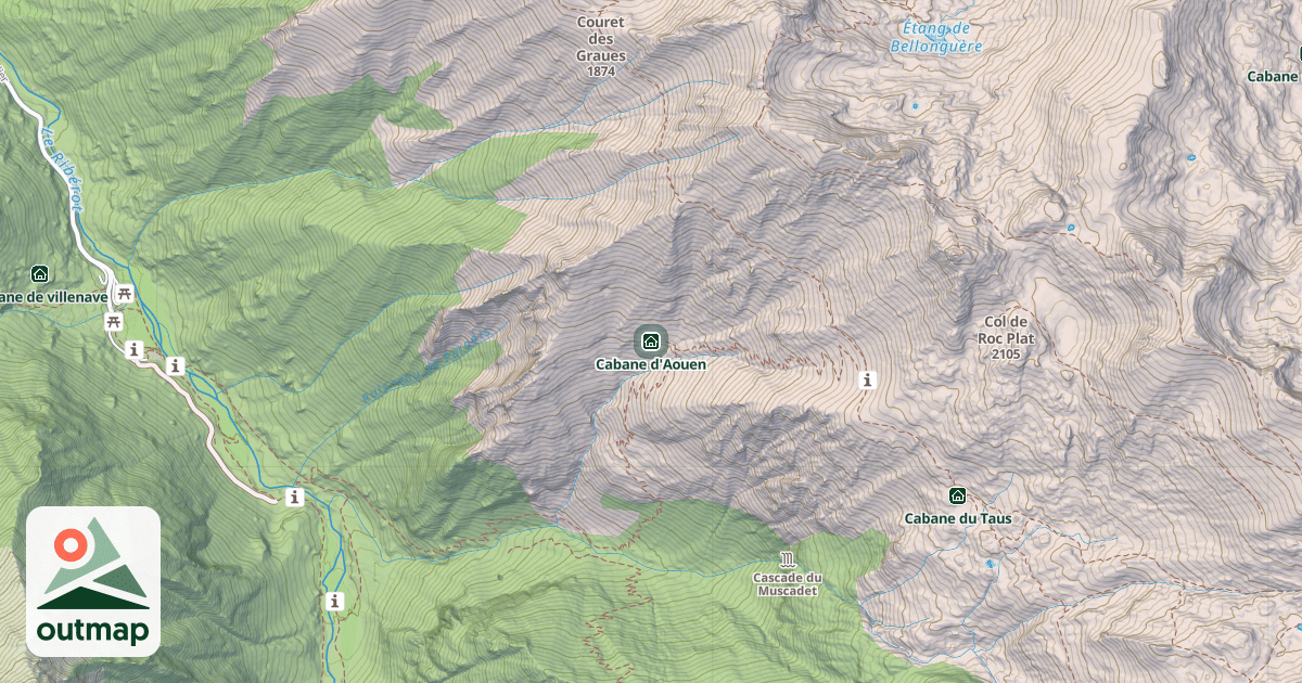 Map of Cabane d'Aouen