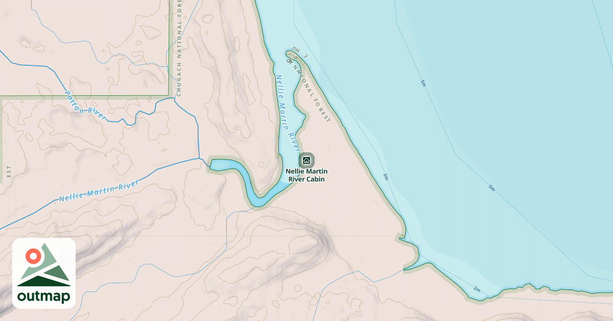 Map of Nellie Martin River Cabin