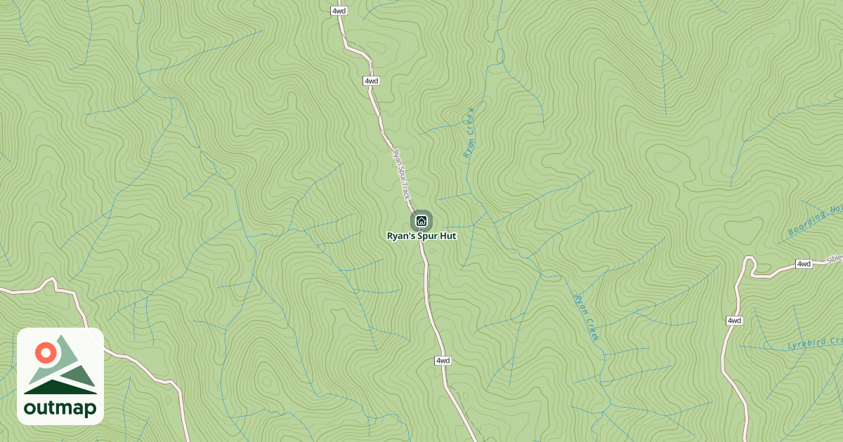 Map of Ryan's Spur Hut
