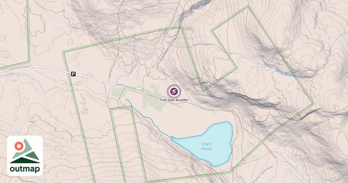 Map of Trail Side Boulder