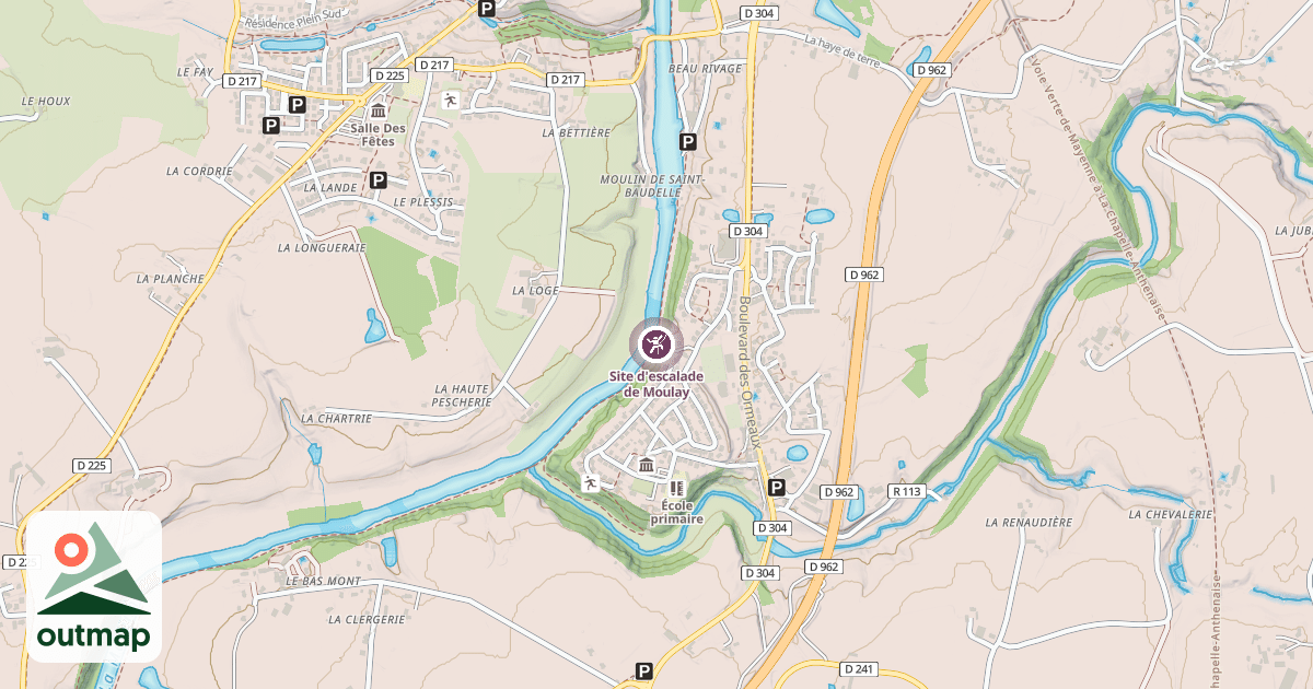 Map of Site d'escalade de Moulay