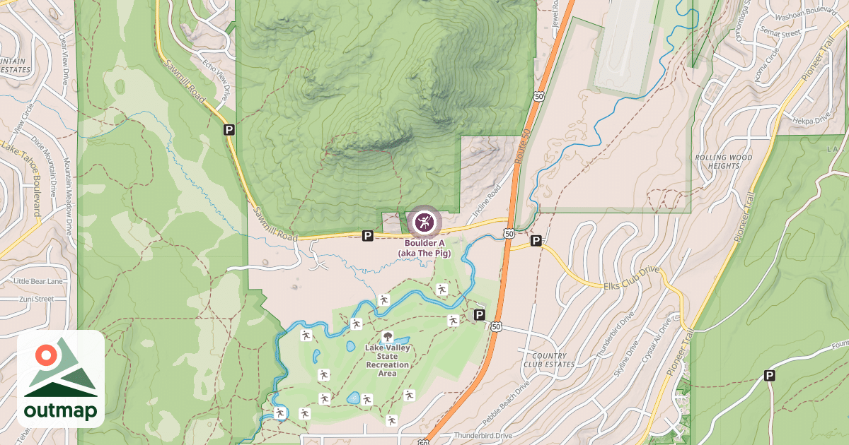 Map of Boulder A (aka The Pig)
