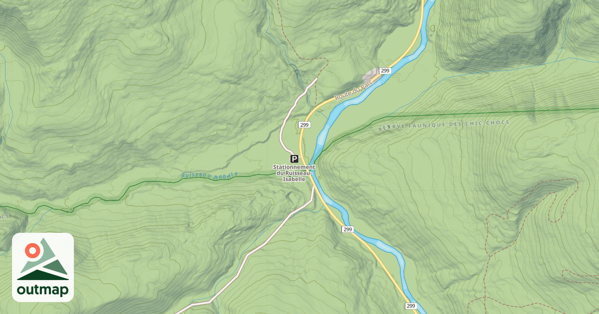Map of Stationnement du Ruisseau-Isabelle