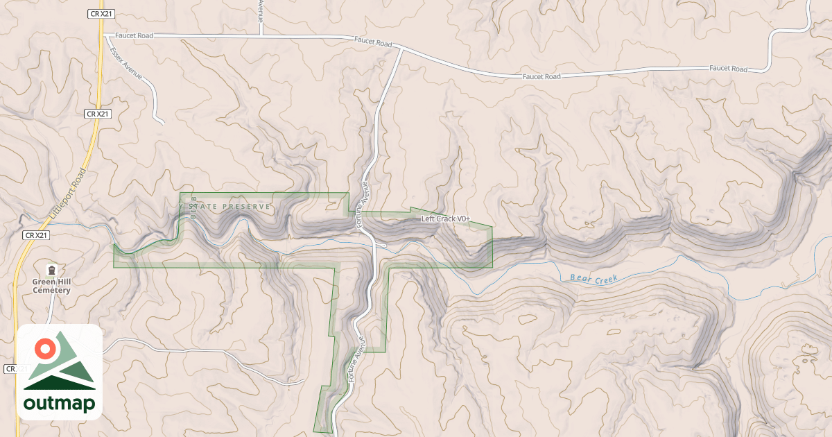 Map of Left Crack