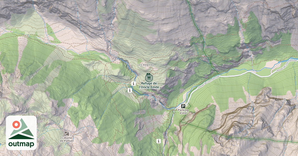 Map of Refuge de l'Oncle Emile