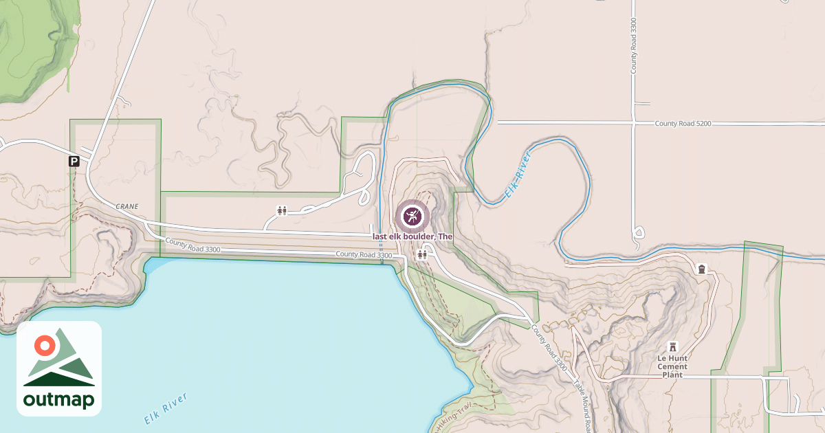 Map of last elk boulder, The
