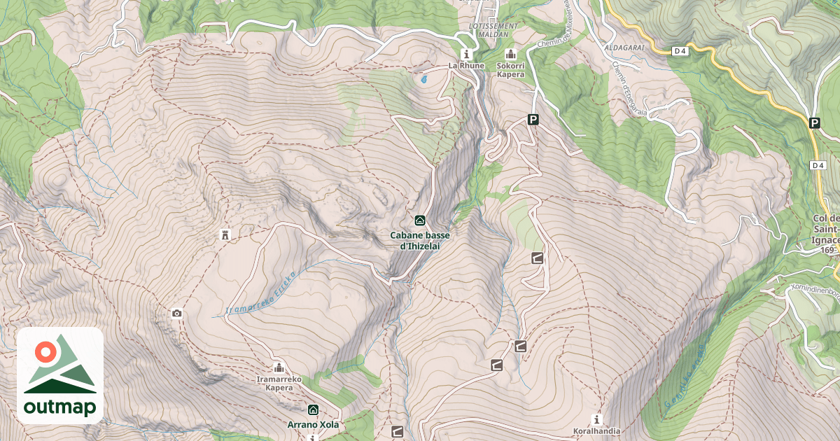 Map of Cabane basse d'Ihizelai