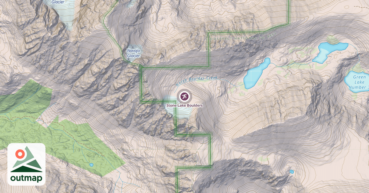 Map of Stone Lake Boulders