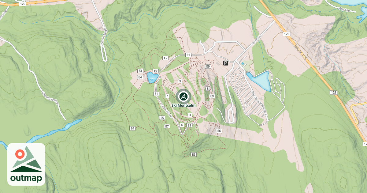 Map of Ski Montcalm