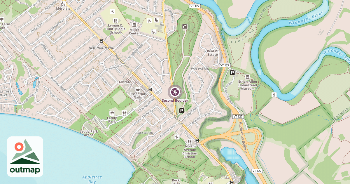Map of Second Boulder