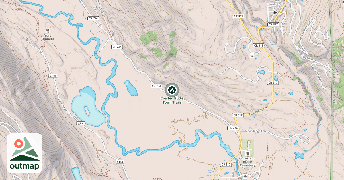 Map of Crested Butte Town Trails