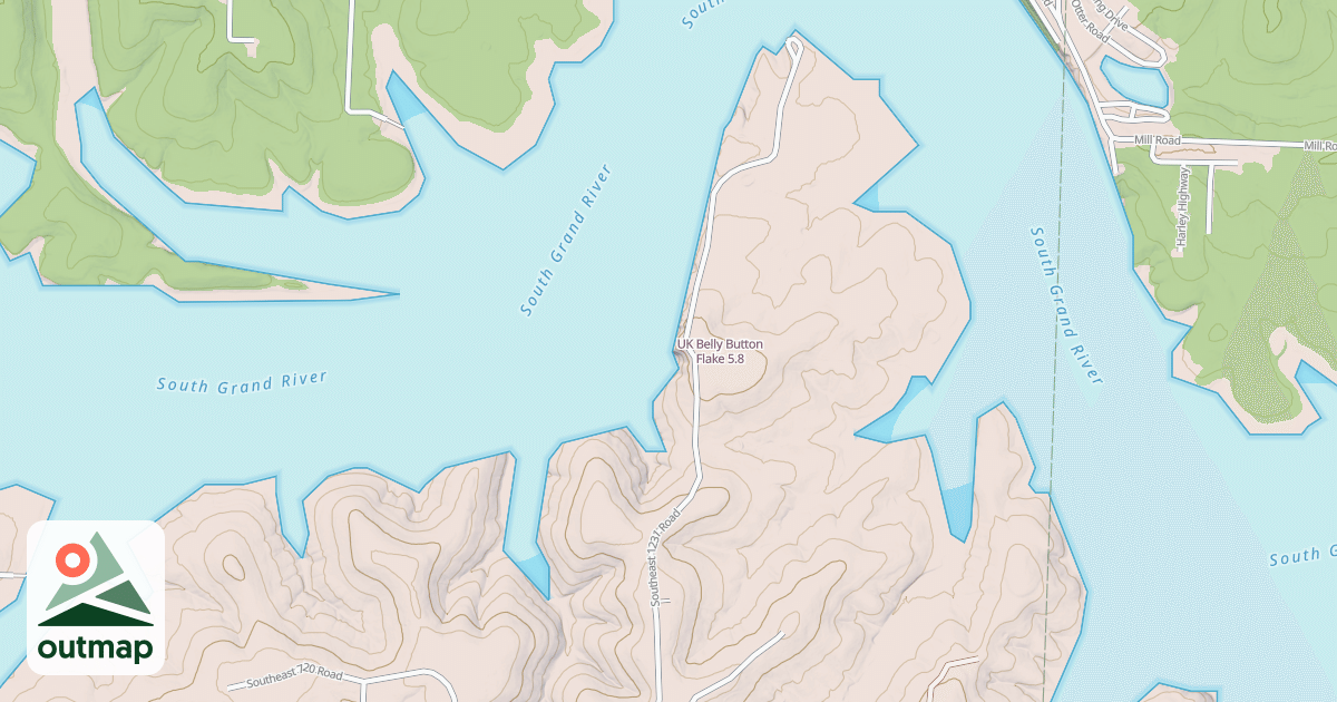 Map of UK Belly Button Flake in Henry