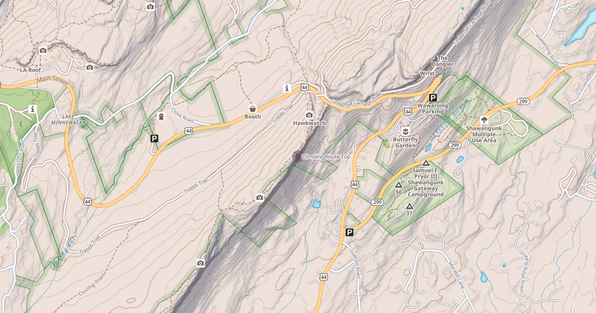 Map preview of Climbing Route Top