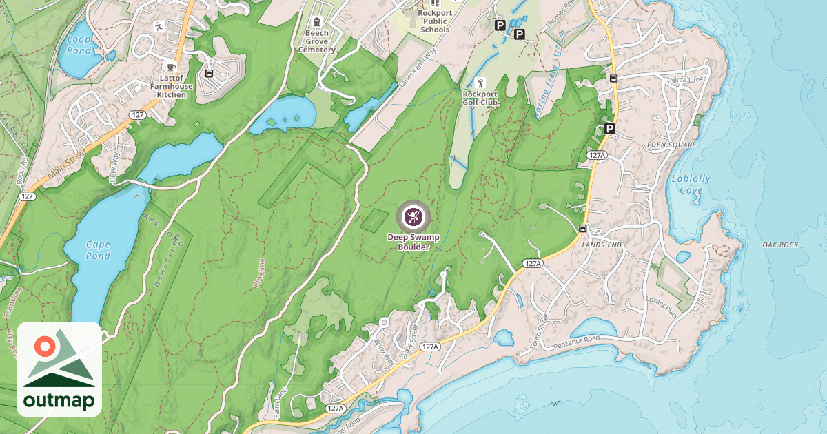 Map of Deep Swamp Boulder