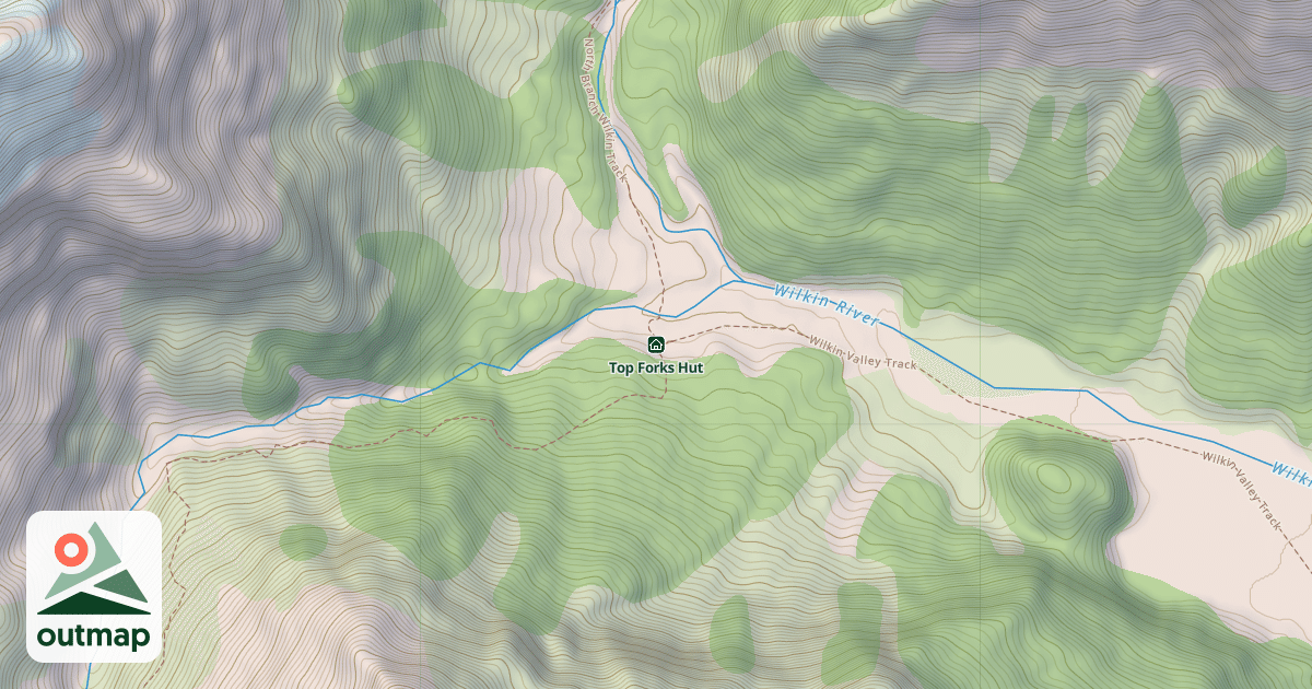 Map of Top Forks Hut