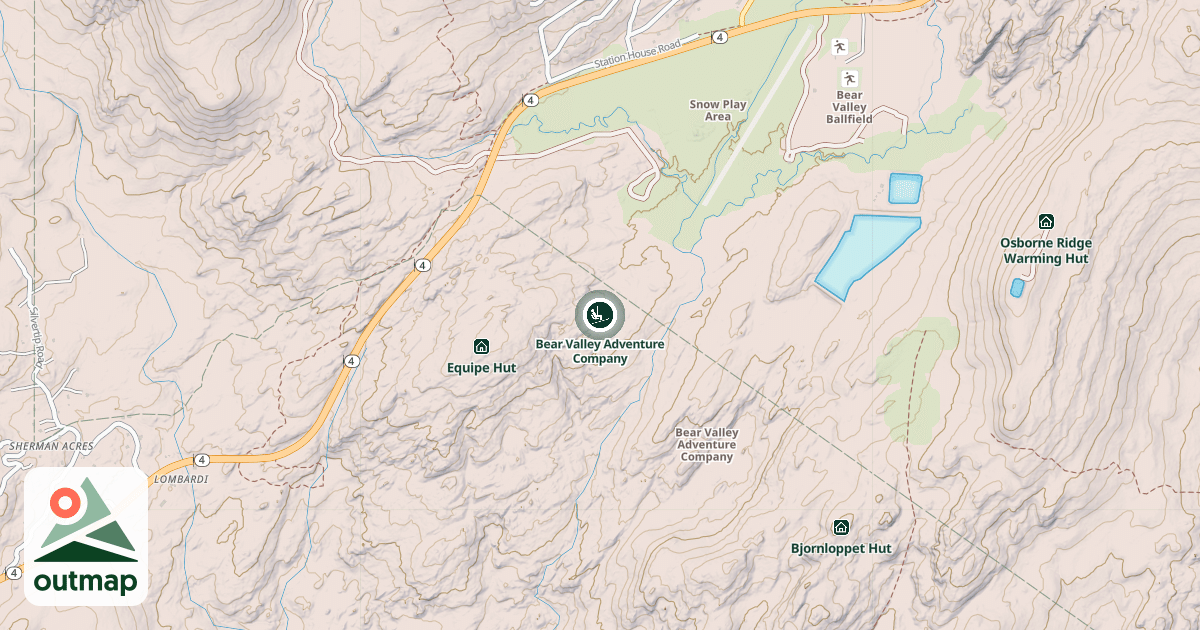 Map of Bear Valley Adventure Company