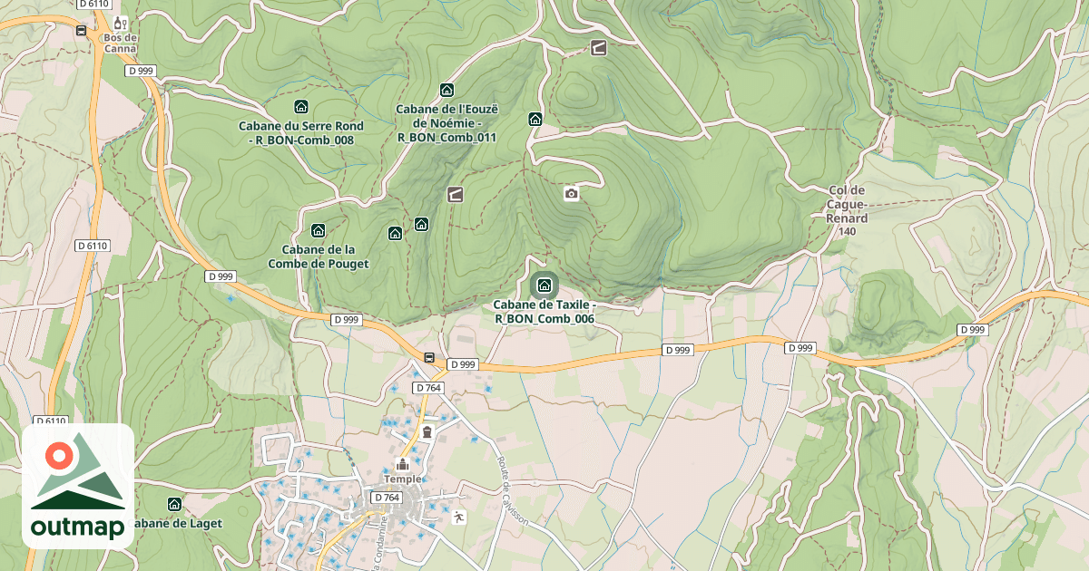 Map of Cabane de Taxile - R_BON_Comb_006