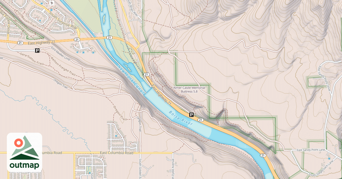 Map of Almer Casile Memorial Buttress
