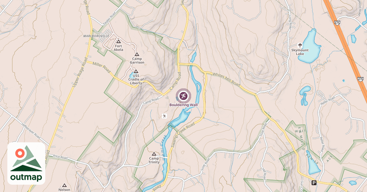 Map of Bouldering Wall
