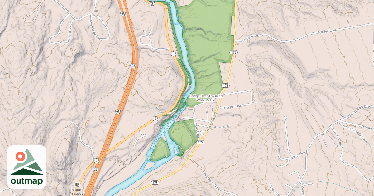 Map of Bridge Over Troubled Water