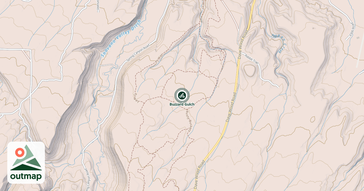 Map of Buzzard Gulch