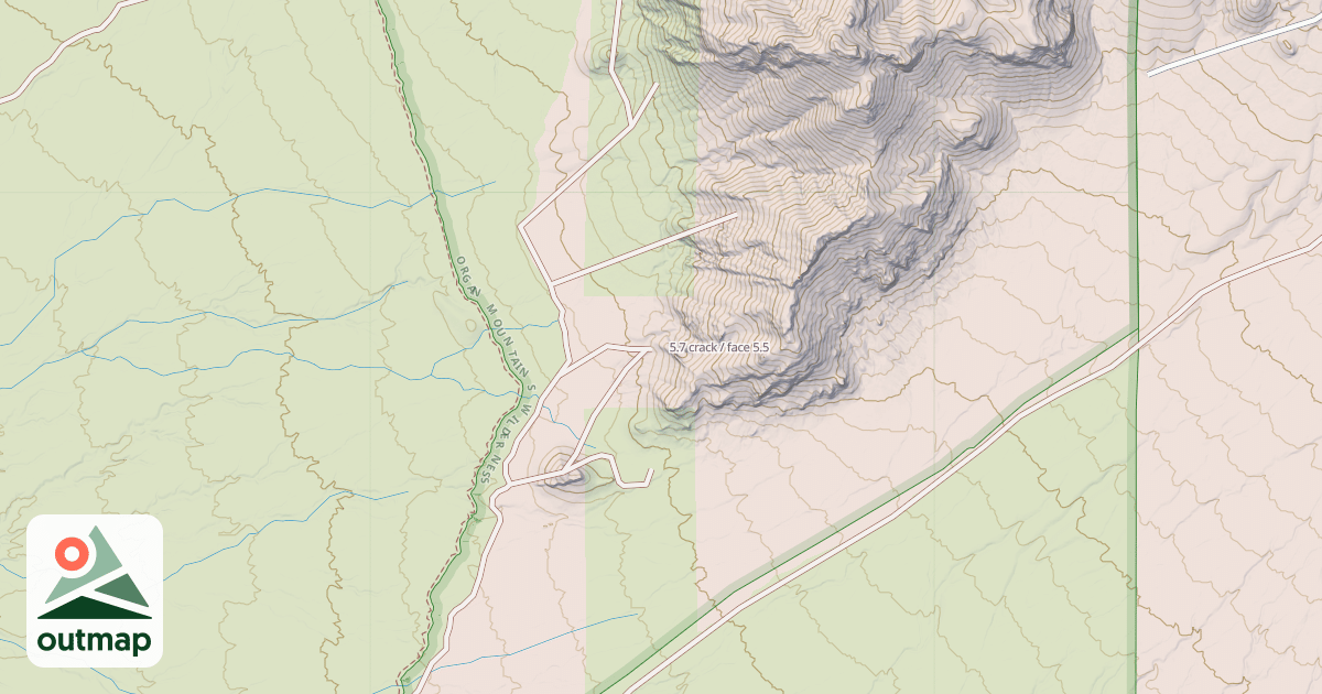 Map of 5.7 crack / face