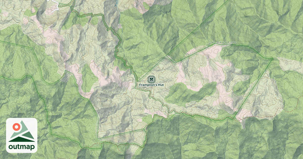 Map of Frampton's Hut