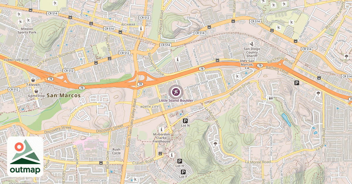 Map of Little Island Boulder