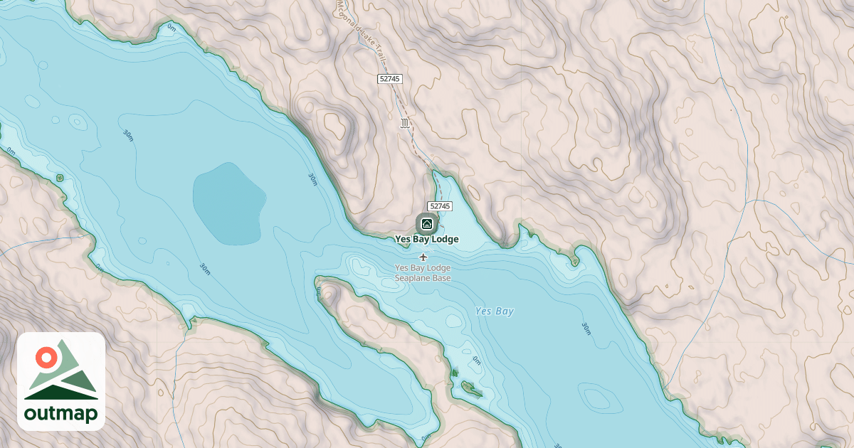 Map of Yes Bay Lodge
